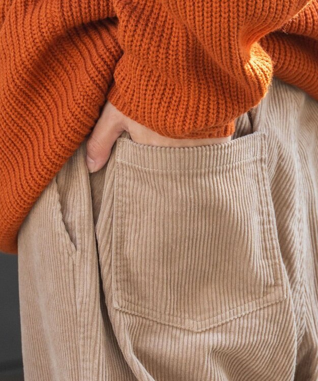 WEGO コーデュロイイージーワイドパンツ ベージュ