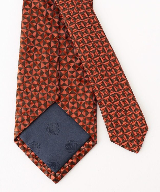 J.PRESS MEN 【GEOMETRIC JACQUARD COLLECTION】ジオメトリックジャガード ネクタイ オレンジ系