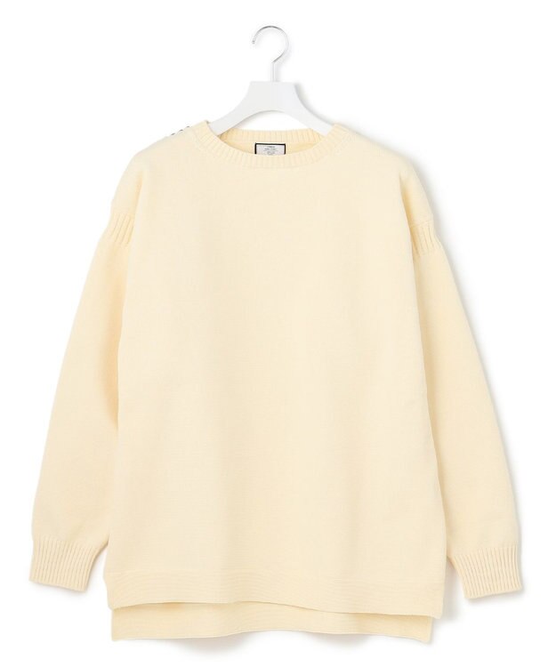 J.PRESS YORK STREET 【UNISEX】ガンジーニット アイボリー系