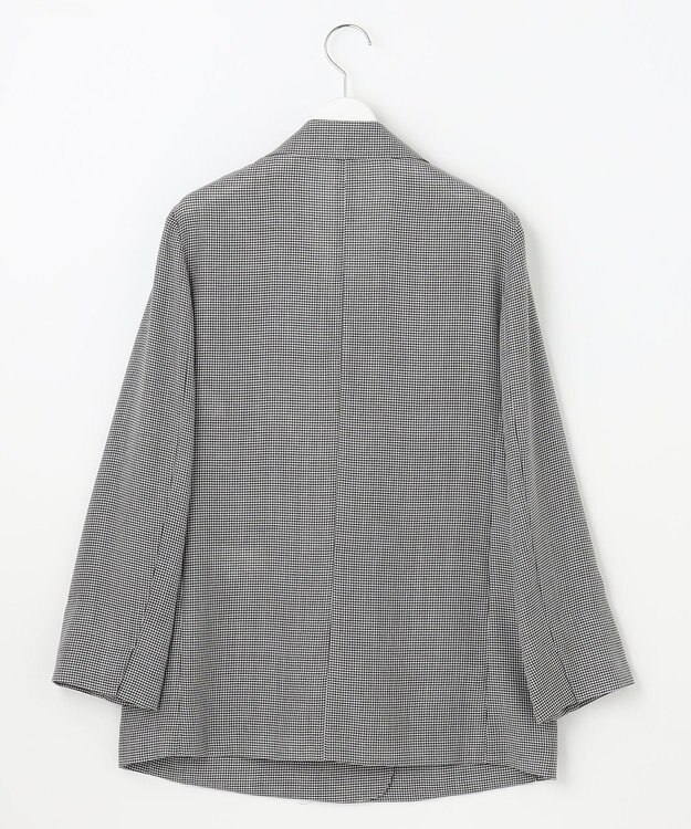自由区 L 【洗える】ビエラチェックテーラード ジャケット ハウンドトゥース