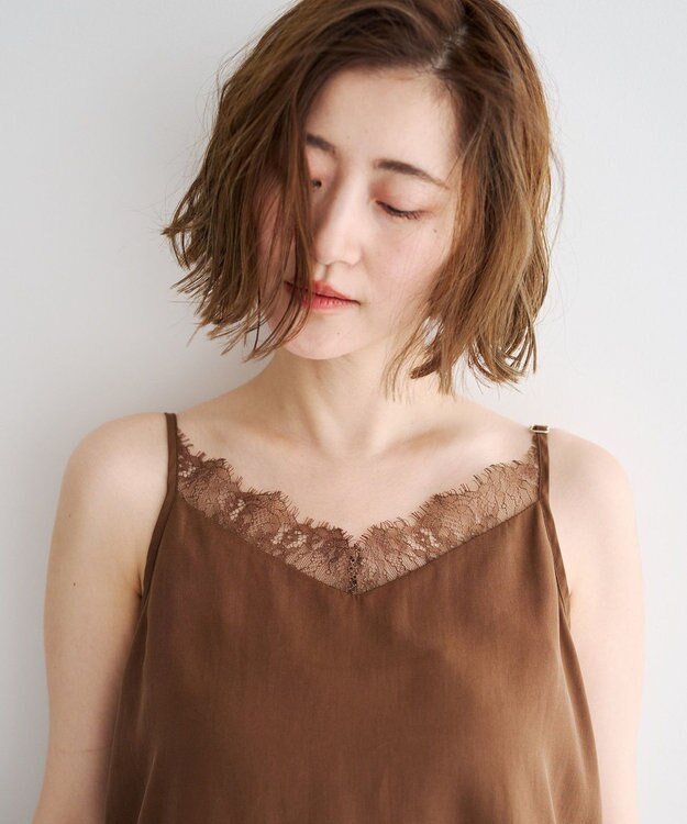 YECCA VECCA レースキャミソール Brown