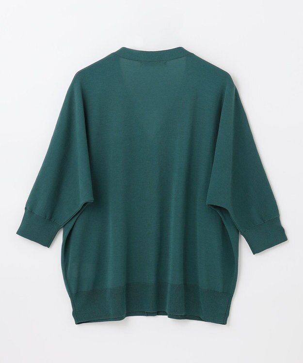 ANY 【UVケア/接触冷感/アンチピリング】多機能ハーフスリーブカーディガン グリーン