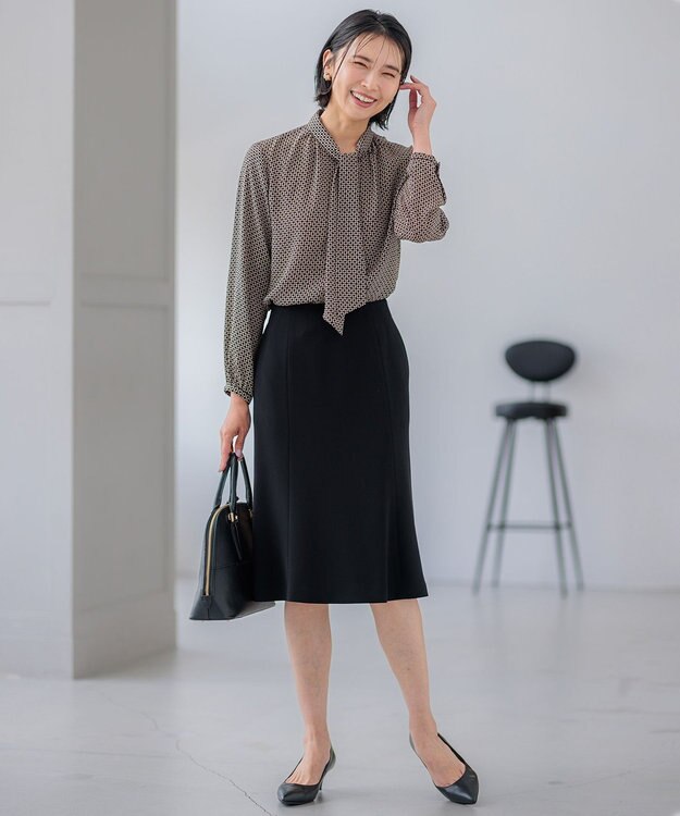 23区 サブバッグ付き 2WAYラウンド トートバッグ ブラック系