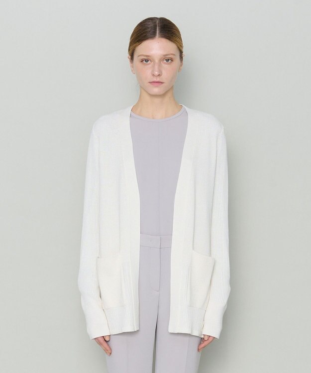 JOSEPH 【洗える】シルクコットン　カーディガン Oyster white