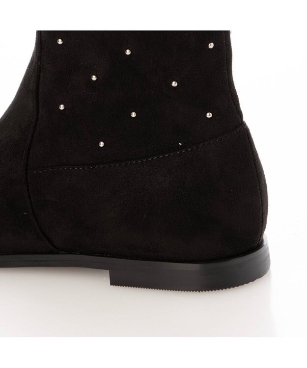 Riz raffinee <Riz raffinee>スタッズ付インヒールブーツ ブラックスエード