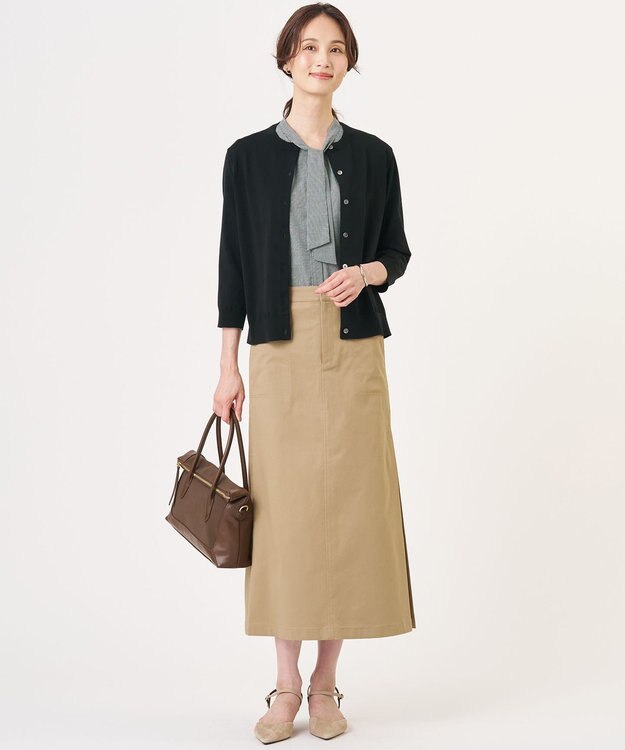 J.PRESS LADIES スエードコンビ トートバッグ ダークブラウン系