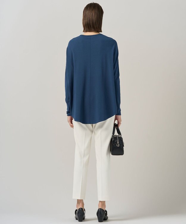 ICB 【洗える】ヴィスコースワイド プルオーバー ブルーグレー系