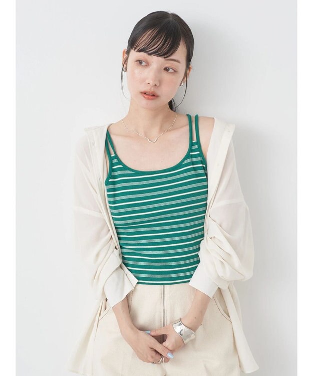 earth music&ecology クロップドキャミソール Off White