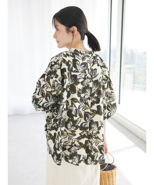 CRAFT STANDARD BOUTIQUE インド綿アソート柄シャツチュニック Ivory