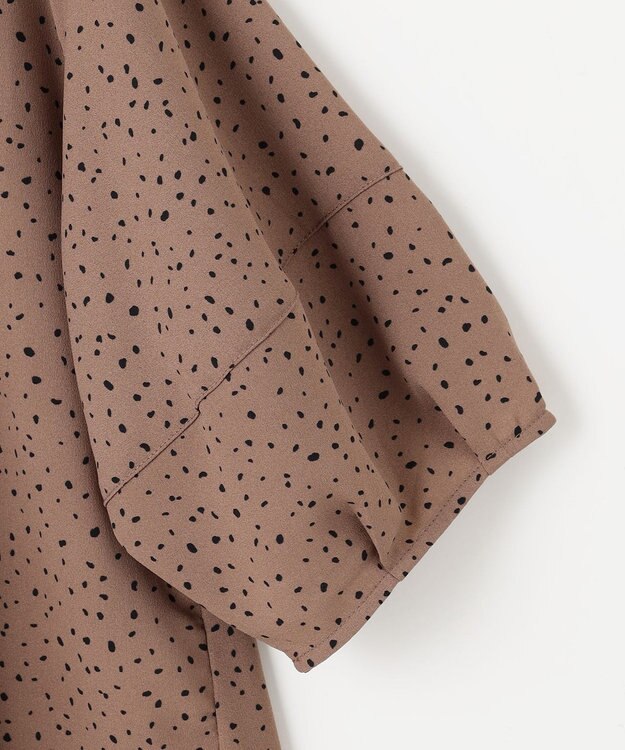 ANY ドルマンスキッパードットブラウス モカ系