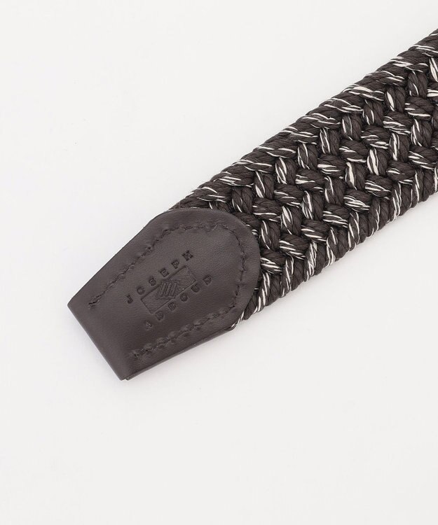 JOSEPH ABBOUD 【イタリア素材・ストレッチ・日本製】コットンメランジストレッチ ベルト ダークブラウン系