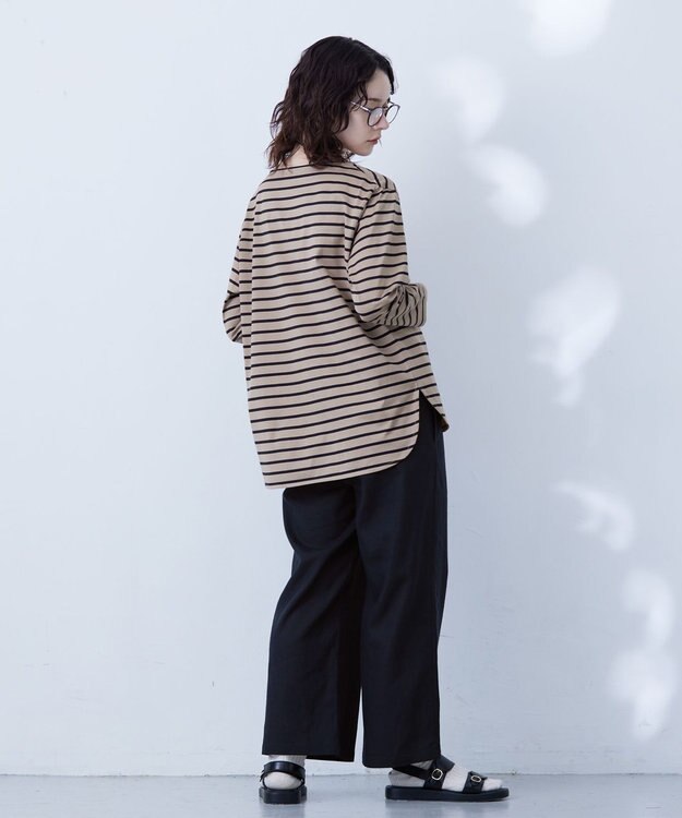 J.PRESS YORK STREET 【WOMEN】バスクTシャツ ブラウン系1