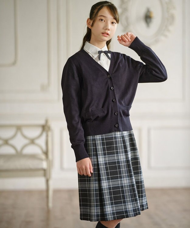 組曲 KIDS 【150-170cm】フォーマル ニットカーディガン ネイビー系