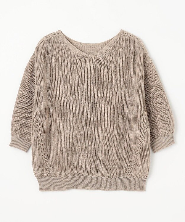 ANY L 【洗濯機可/前後着用可/アンチピリング】２ＷＡＹドライニット ベージュ