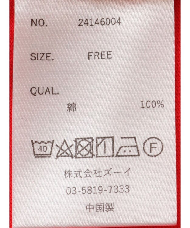 CRAFT STANDARD BOUTIQUE ヴィンテージ風天竺 ショルダーギャザーチュニック Red