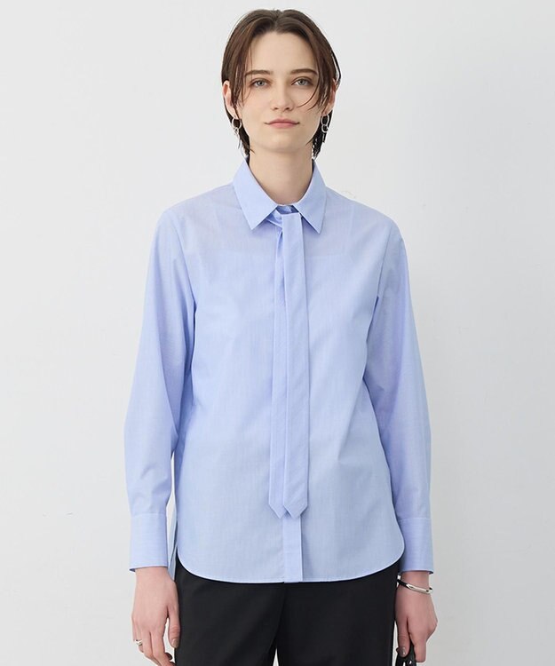 ICB 【先行予約・2WAY】 クリーンブロード タイ付きシャツ ブルーストライプ