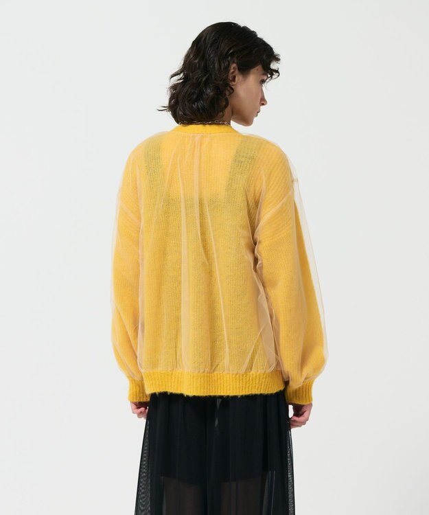 GRACE CONTINENTAL オーバーチュールニットカーディガン イエロー