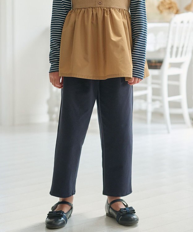 組曲 KIDS 【110-140㎝】ソフトストレッチテーパード パンツ ネイビー