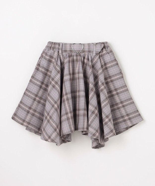 ANY KIDS イレヘム チェックガーリースカパン ピンクグレー