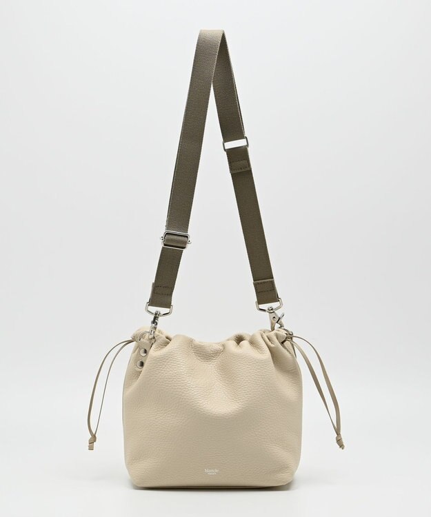 blancle シュリンクレザー ドローストリング2wayバッグ LIGHT BEIGE