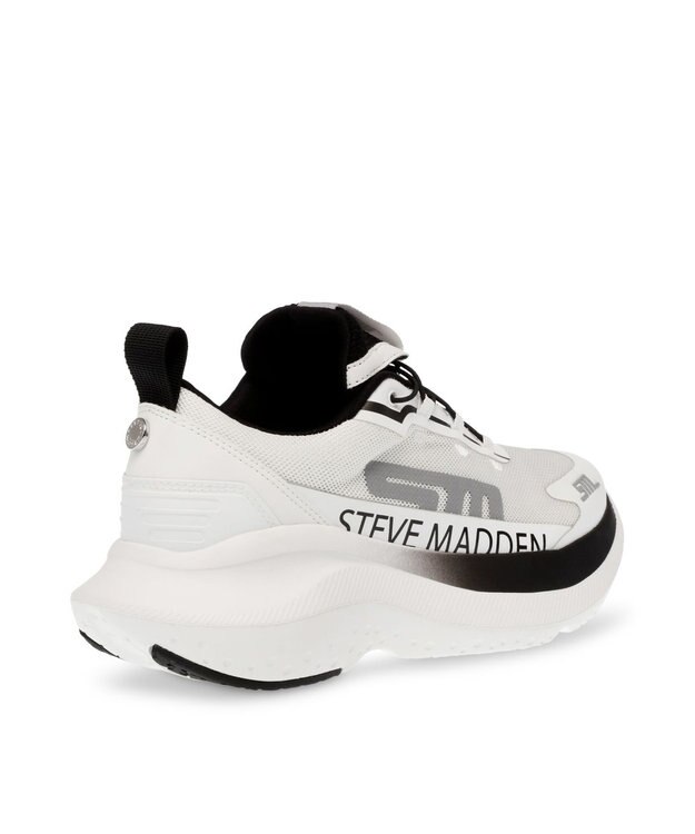 STEVE MADDEN ELEVATE 2 厚底ランニングスニーカー ホワイトブラック