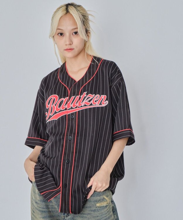 WEGO 【ユニセックス着用ITEM/MLサイズ展開】ベースボールシャツ（SS） ブラック