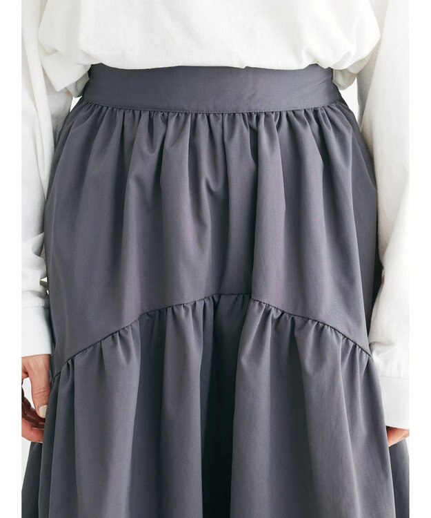 Green Parks ・ＥＬＥＮＣＡＲＥ　ＤＵＥ　ティアードバルーンスカート Charcoal Gray