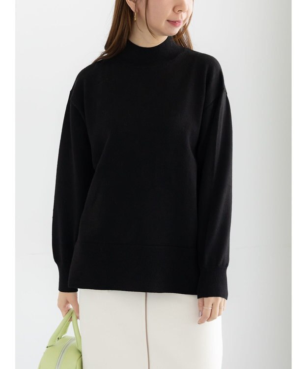Te chichi バックスリットスタンドネックプルオーバー ブラック