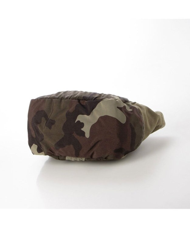 UNBILLION cachecache 製品洗いキャンバス×ナイロントートS カモフラカーキ