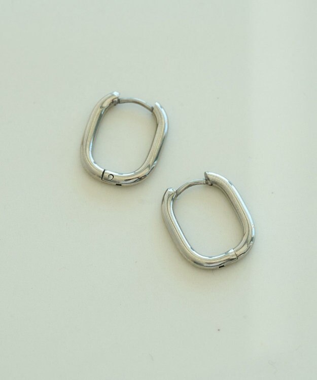 YECCA VECCA ステンレスワンタッチフープピアス Silver