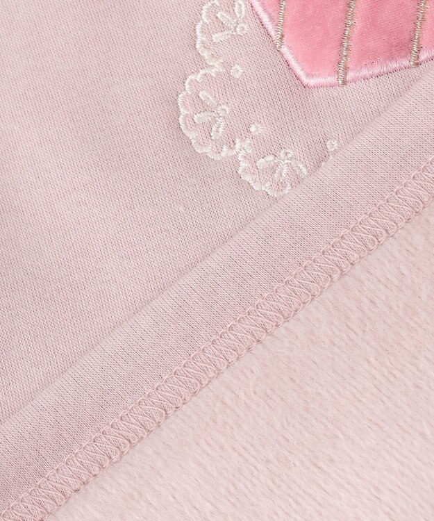 ANY KIDS 裏シャギー アップリケ トレーナー ミルクティー×カップケーキ