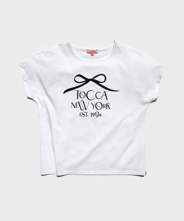 TOCCA 【接触冷感・UV90%以上カット・洗える】DANCING RIBBON Tシャツ ホワイト系