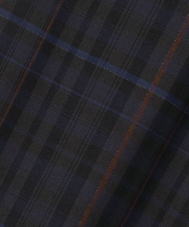 J.PRESS LADIES S milledタータンラメチェック ナロー スカート ネイビー系