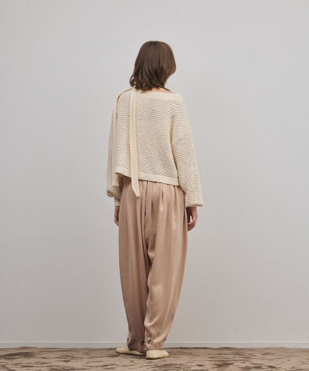 GRACE CONTINENTAL メッシュオーバーニットトップ キナリ