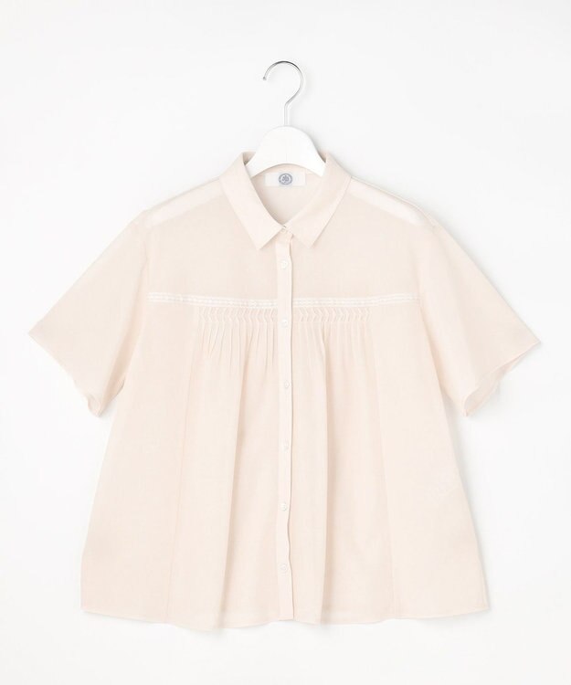 J.PRESS LADIES S シアードライトリコット シャツライク カットソー グレージュ系