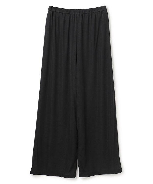 uncrave トリコットシフォン ギャザーパンツ ブラック