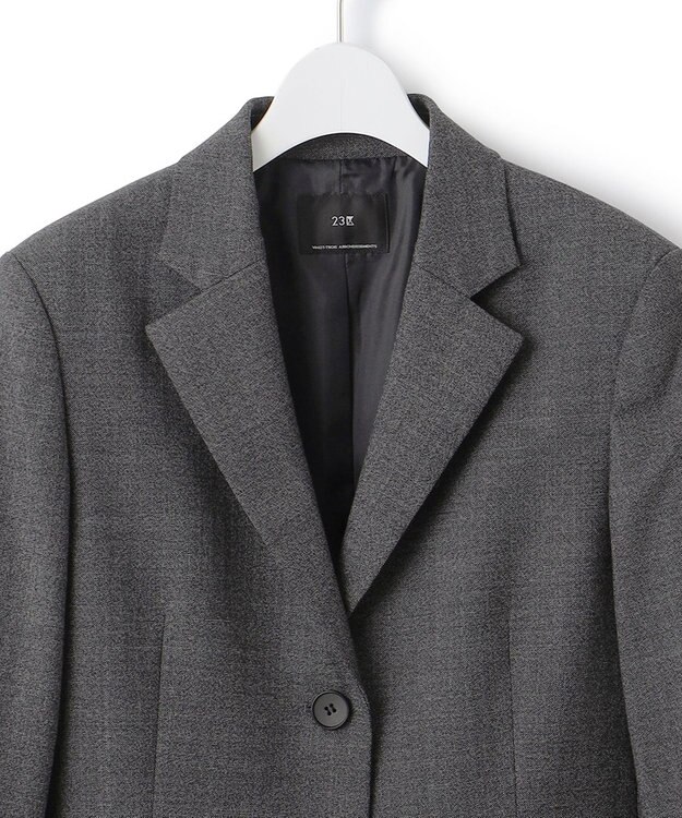 23区 【セットアップ対応】TWサキソニー シングル ジャケット グレー系