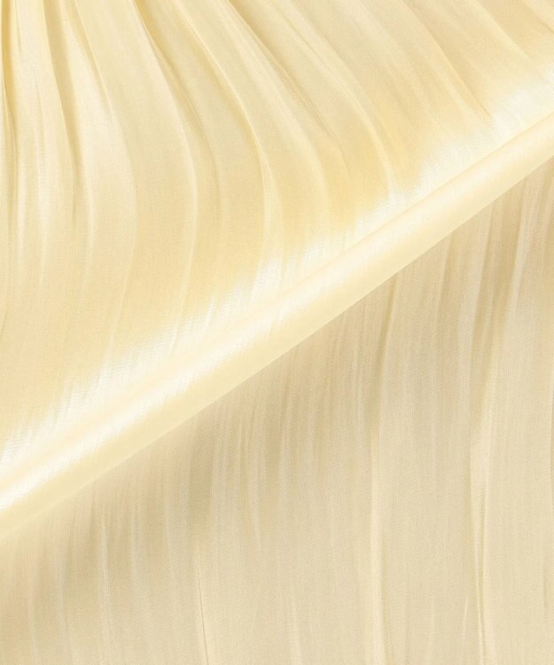 ANY L 【洗える】シャイニーサテン スカート ライトイエロー系