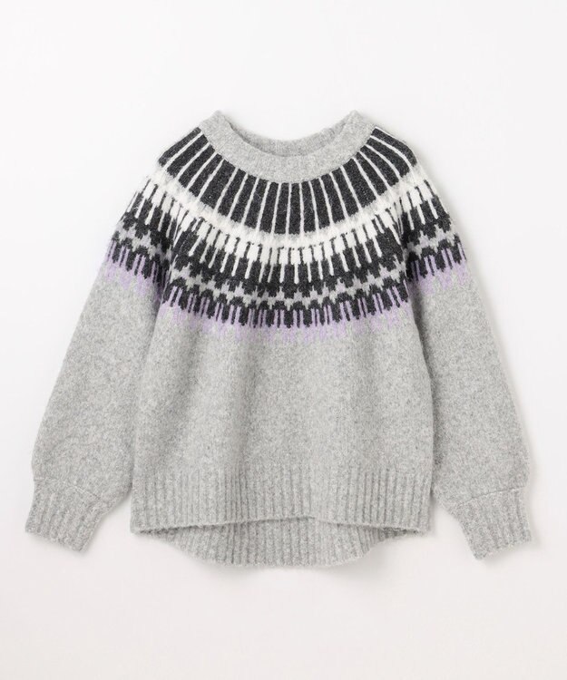 ANY ノルディックパターンニット ライトグレー