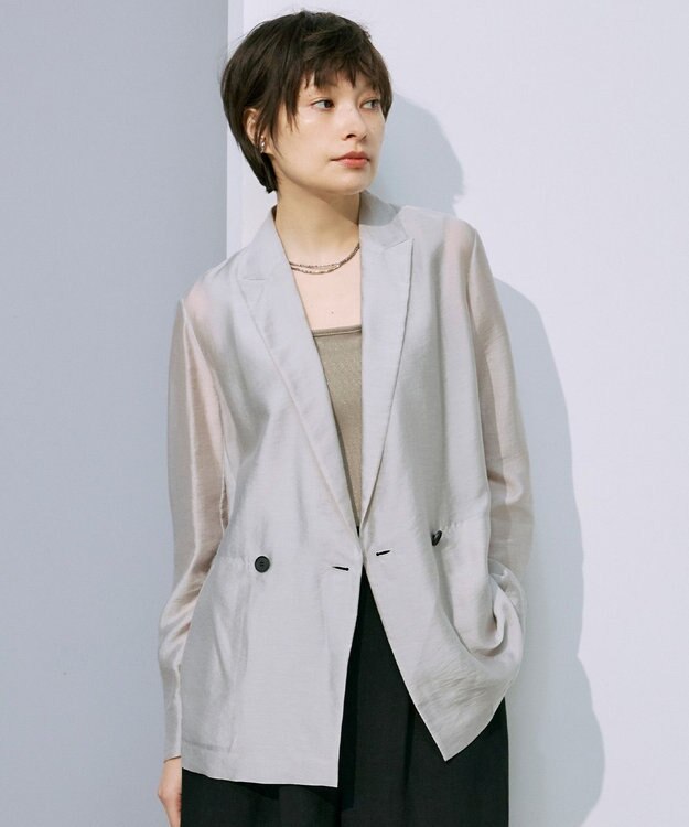 ICB  ビーズネックレス シルバー系