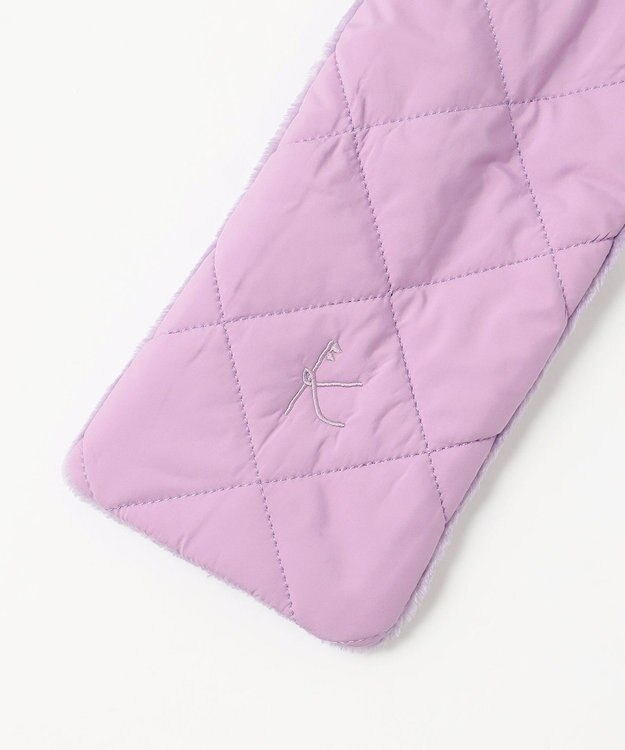 組曲 KIDS 【150-170㎝】マフラー付き中綿キルト アウター ラベンダー