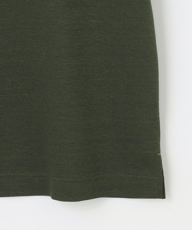 JOSEPH ABBOUD 【リネン素材/清涼感/吸水速乾】リネンハニカム 半袖 ポロシャツ ダークグリーン系