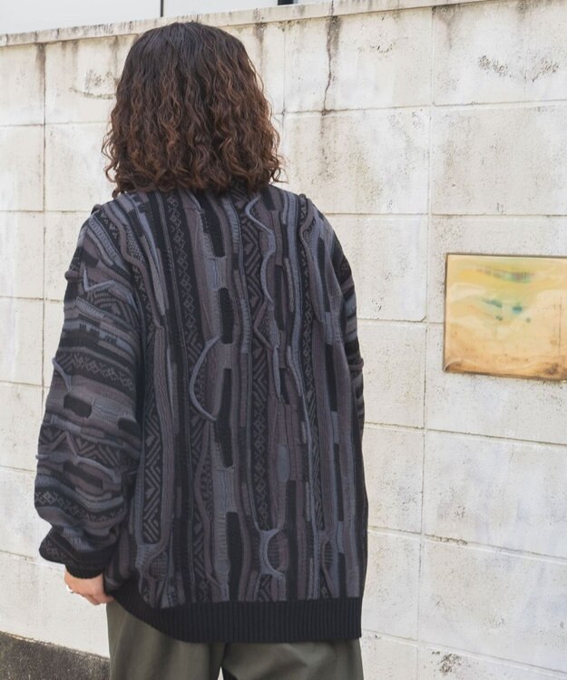 WEGO 3Dニットプルオーバー ブラック