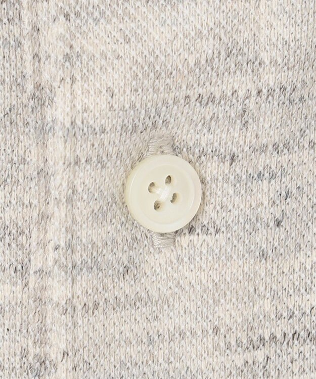 JOSEPH ABBOUD MOUNTAIN 【SPACE／UNISEX】リネンハニカム ポロシャツ ライトグレー系