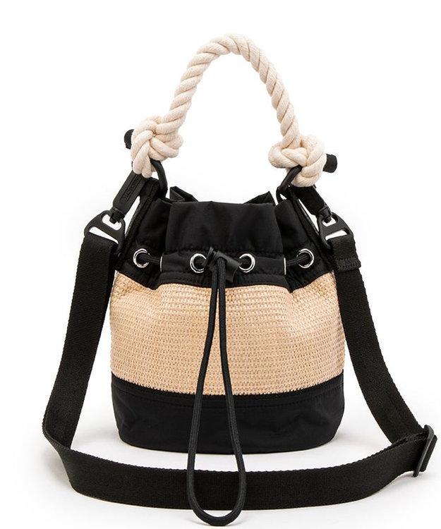RAFFIA MINI BUCKET/ブラックラフィア / LeSportsac RAFFIA MINI BUCKET/ブラックラフィア / LeSportsac