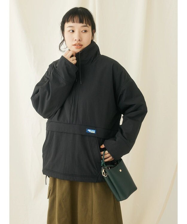 CRAFT STANDARD BOUTIQUE ナイロン×裏フリースアノラックブルゾンＬ／Ｓ Black