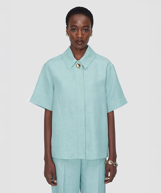 JOSEPH ライトリネンブレンド　シャツ Chambray