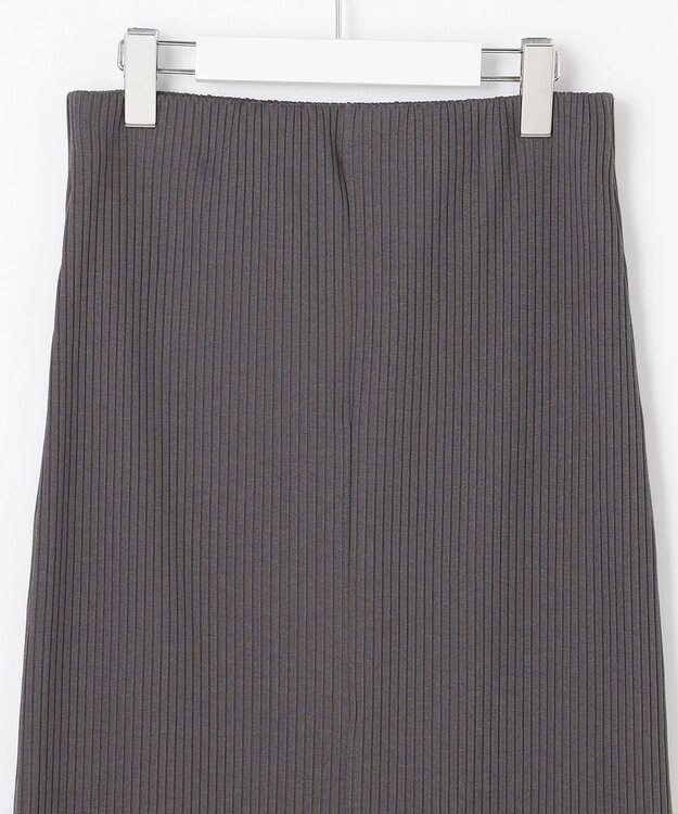 J.PRESS LADIES 【洗える】リブ ナロー スカート スレート系