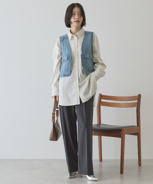 AMERICAN HOLIC ショート丈デニムベスト Light Indigo