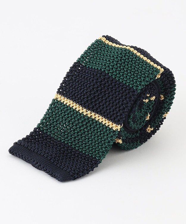 J.PRESS MEN レジメンタルニットタイ ダークグリーン系2